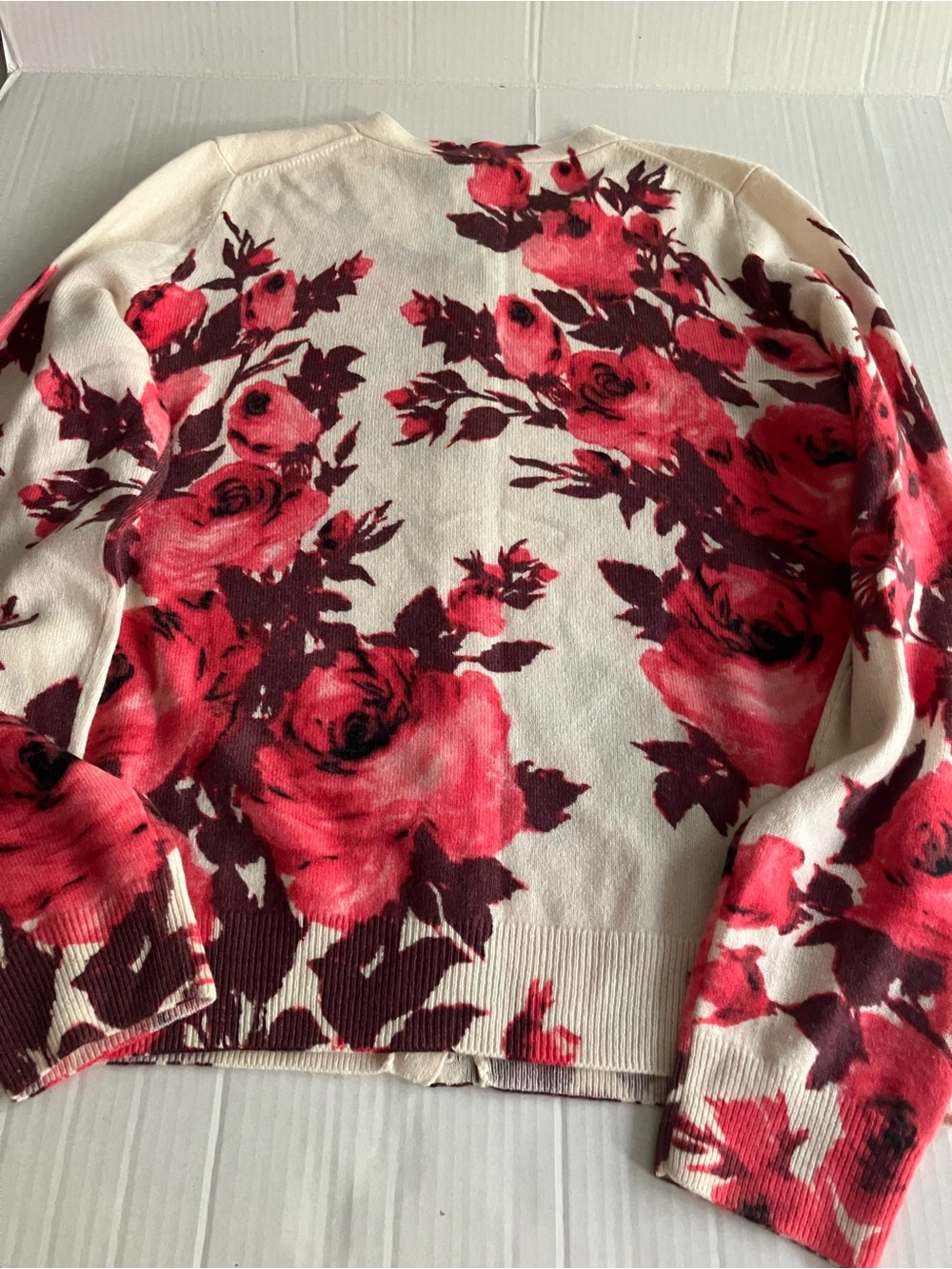 Talbots Fall Roses Sweater - Picture 3 of 9